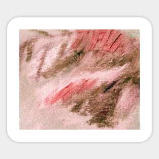 Abstract Oil Painting Pink Red Jade Green 11c7 Sticker